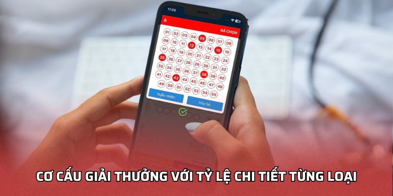 Cơ cấu giải thưởng với tỷ lệ chi tiết từng loại